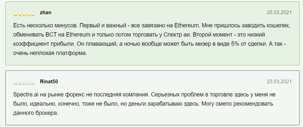 отзывы клиентов и трейдеров 