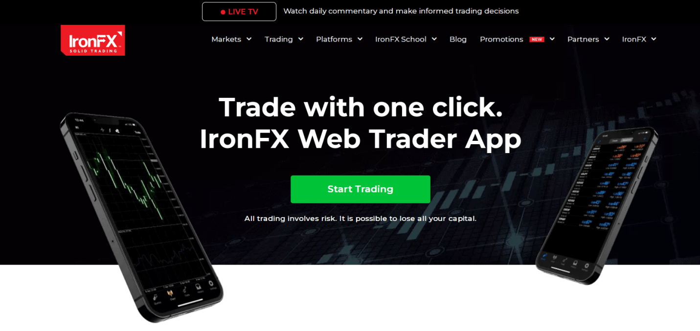Сотрудничество с IronFX: торговые счета и платформы
